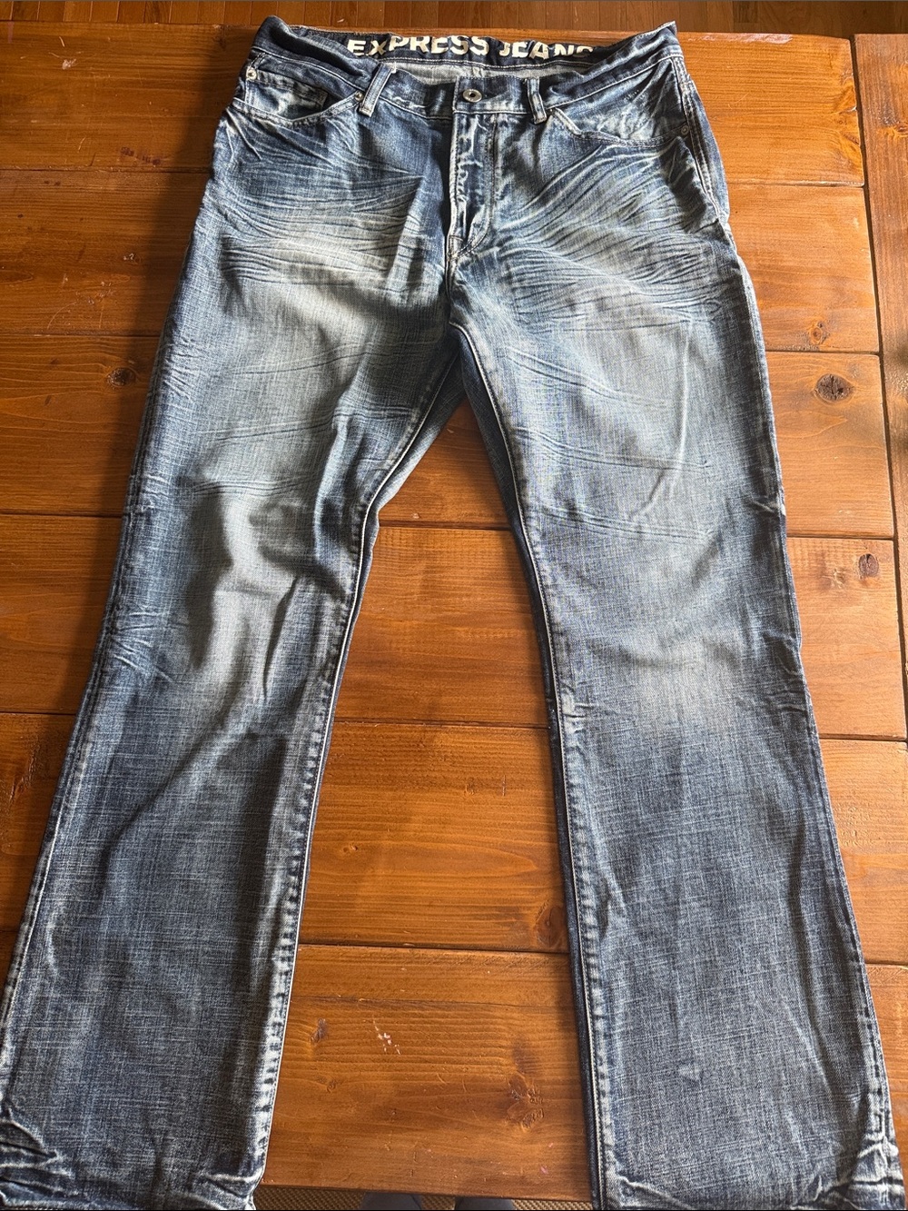 Express Men’s Light Blue Bootcut Jeans